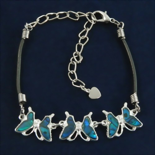 Bild von Bracciale a cordoncino Trio Farfalle 
