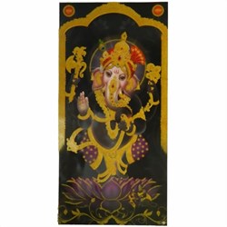 Bild von Bild Ganesha Lotus lila schwarz 100 x 50 cm