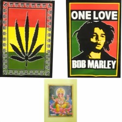 Bild von Set arazzi Cannabis / Bob Marley
