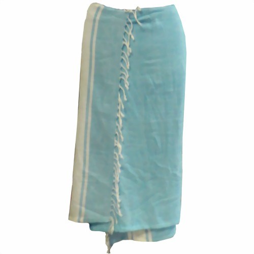 Bild von Pareo azul pastel sarong toalla de playa vestido algodón