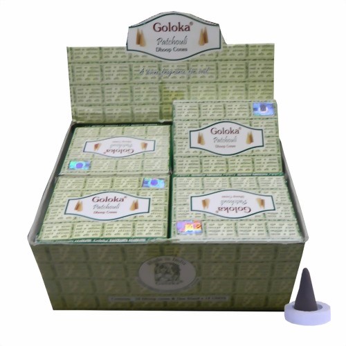 Bild von 120 conos de incienso Goloka Patchouli Dhoop Cones pack