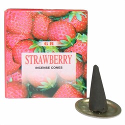 Bild von 10 Strawberry Räucherkegel Erdbeere 