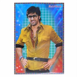 Bild von Poster Ranbir Kapoor im gelben Hemd Bollywood Star
