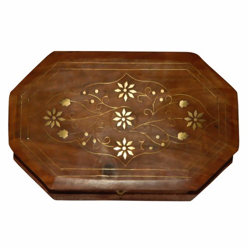 Bild von Holzbox Blume groß achteckig