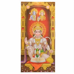 Bild von Bild Hanuman mit Rama und Sita 100 x 50 cm
