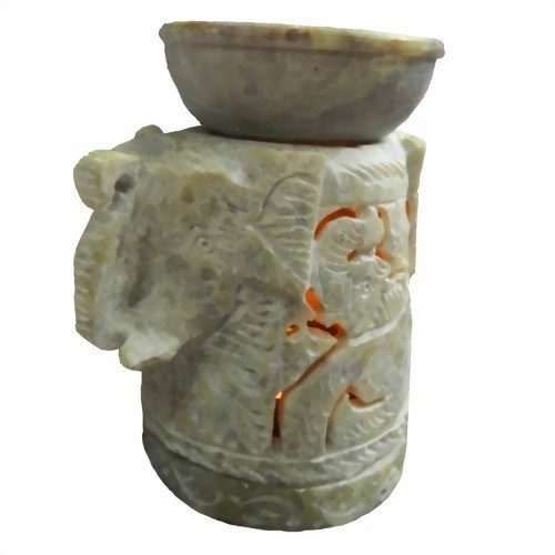 Bild von Lámpara aromática elefante 11 cm piedra de jabón
