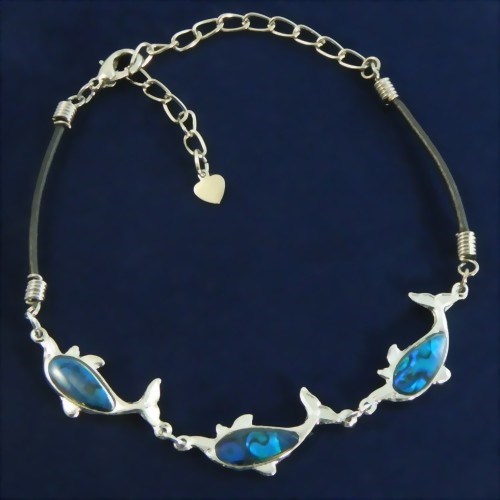 Bild von Bracciale a cordoncino Trio Delfini
