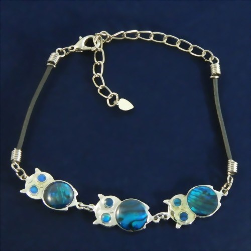 Bild von Bracciale a cordoncino Trio Gufi
