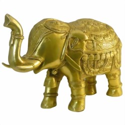 Bild von Statuetta Elefante in ottone 18 cm
