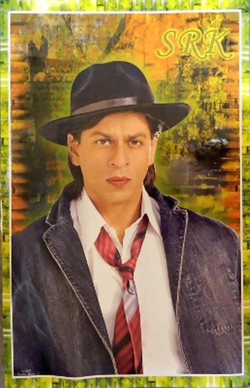 Bild von Poster Shahrukh Khan Bollywood Star mit Hut
