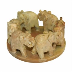 Bild von Räucherstäbchenhalter 6 Elefanten im Kreis