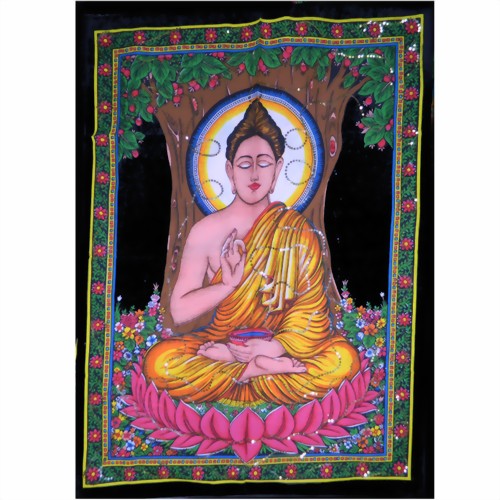 Bild von Wandbild Buddha auf Lotus 107x78 cm