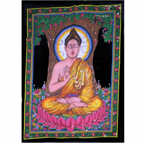 Bild von Arazzo "Buddha su Loto rosa"
