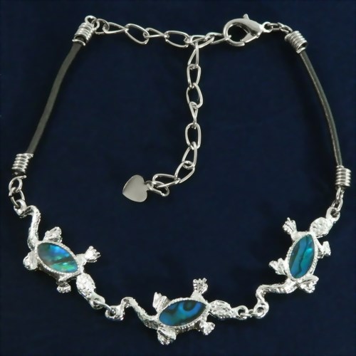 Bild von Lederarmband Salamander Trio
