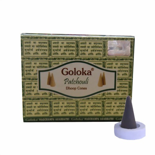 Bild von 10 Räucherkegel Goloka Patchouli Dhoop Cones