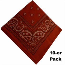 Bild von Bandana rot 10er Pack schwarz-weißes Paisley-Muster 