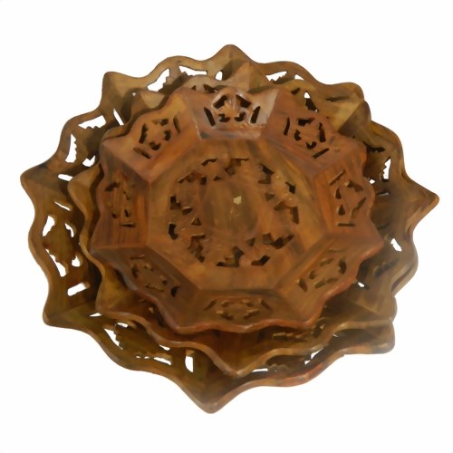 Bild von Schalen Set Holz 3 Größen Obstschalen