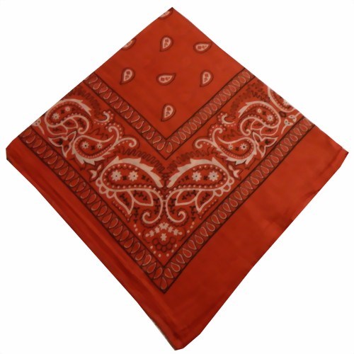 Bild von Bandana arancione scuro in puro morbido cotone
