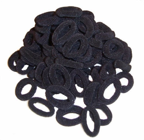 Bild von Set 50 pz. Elastici per capelli, colore nero
