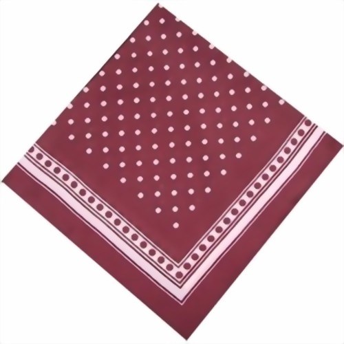 Bild von Foulard puntinato bianco fondo rosso
