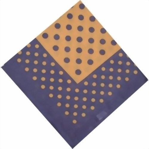 Bild von Foulard puntinato lilla-blu e arancione
