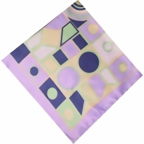 Bild von Foulard geometrico bordo lilla
