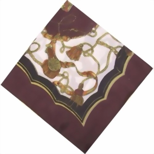 Bild von Foulard corde e nappe marrone oro
