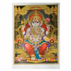 Bild von Stampa Ganesha dio elefante 62 x 92 cm
