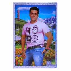 Bild von Póster Salman Khan con camiseta rosa estrella de Bollywood
