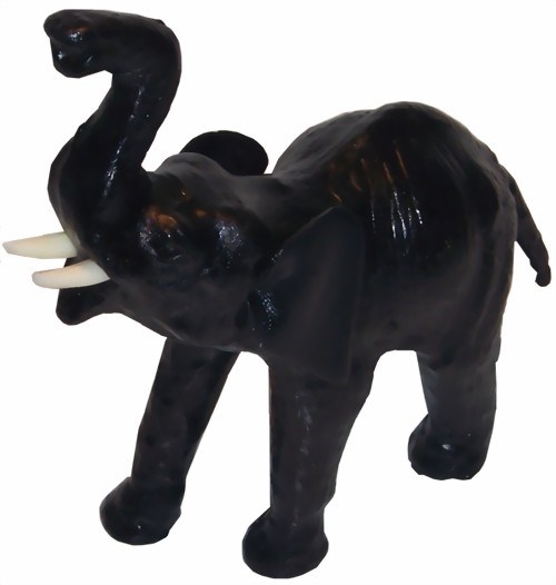 Bild von Elefante de cuero negro auténtico 19 cm de alto
