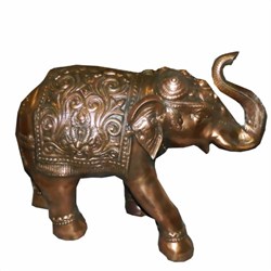 Bild von Elefante de la realeza figura de color bronce 75 cm
