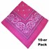 Bild von Set 10 bandana in cotone pink Paisley bianco
, Bild 1