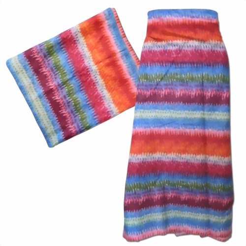 Bild von Pareo cotone fantasia strisce multicolore