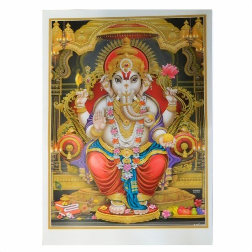 Bild von Bild Ganesha Elefantengott 92 x 62 cm
