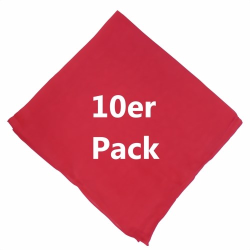 Bild von 10 Nickitücher rot uni Baumwolle Bandana