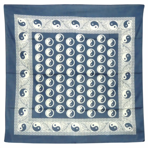 Bild von Tuch Yin Yang blau-weiß
