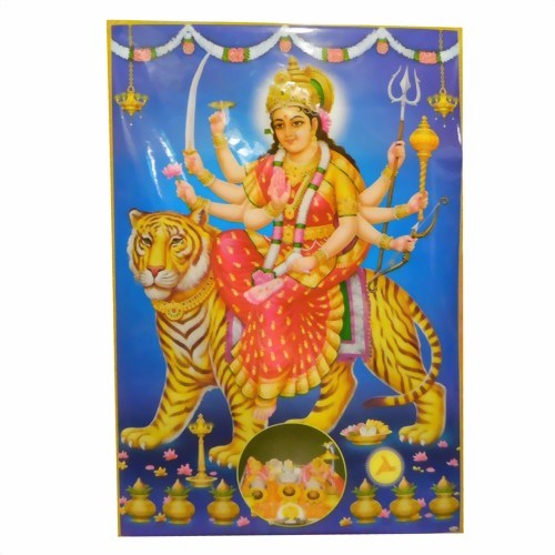 Bild von Póster XL Durga sobre tigre 146 x 96 cm
