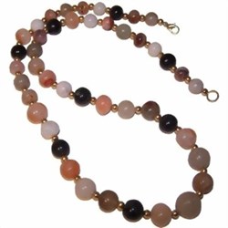 Bild von Collar de perlas ágata 60 cm
