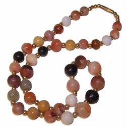 Bild von Collar de perlas ágata 45 cm

