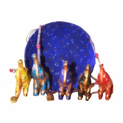 Bild von Elefanten-Mobile blau mit Schirm Glöckchen