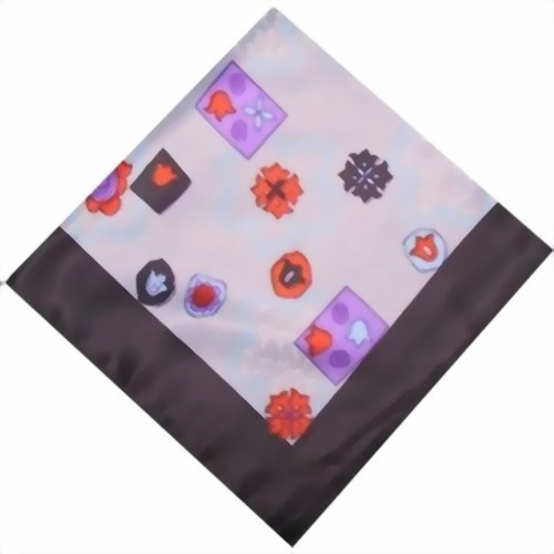 Bild von Foulard floreale bordo marrone
