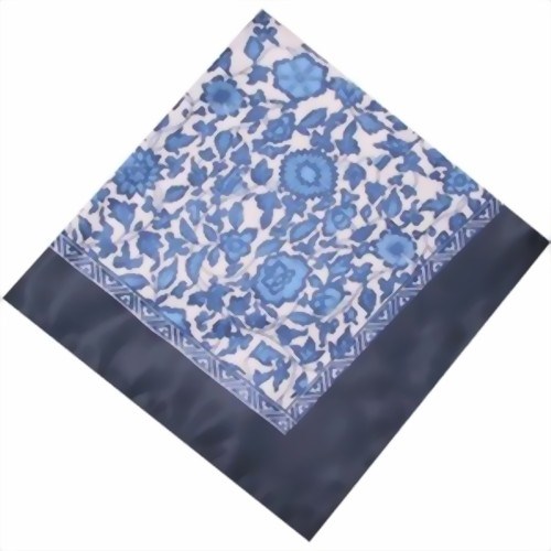 Bild von Foulard floreale bordo blu
