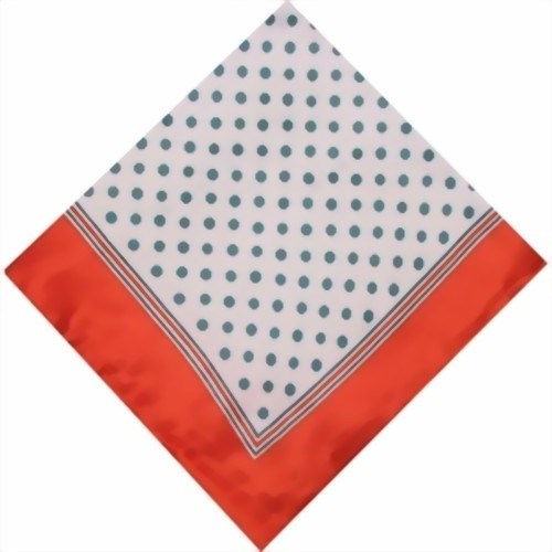 Bild von Foulard puntinato bordo arancione
