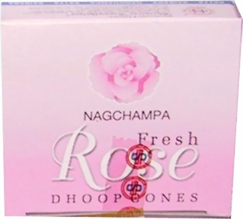 Bild von 10 Satya Nag Champa Fresh Rose Räucherkegel