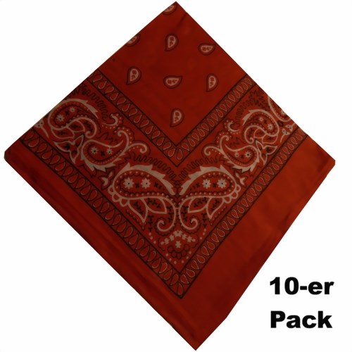 Bild von Bandanas pack 10 50x50cm estampado cachemira rojo
