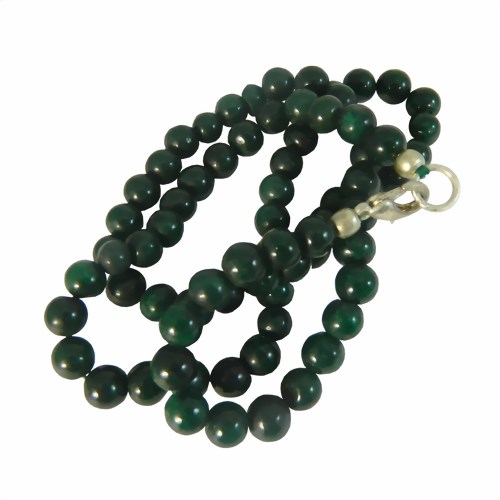 Bild von Collar de perlas malaquita piedras semipreciosas
