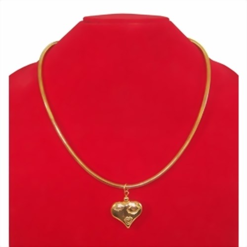 Bild von Herz Kette Herzanhänger 24k vergoldet