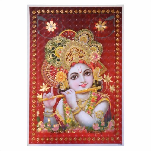 Bild von Immagine ologramma 3D Krishna rosso
