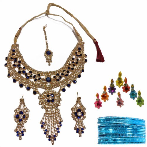 Bild von Schmuck-Set Nargis blau oder bunt