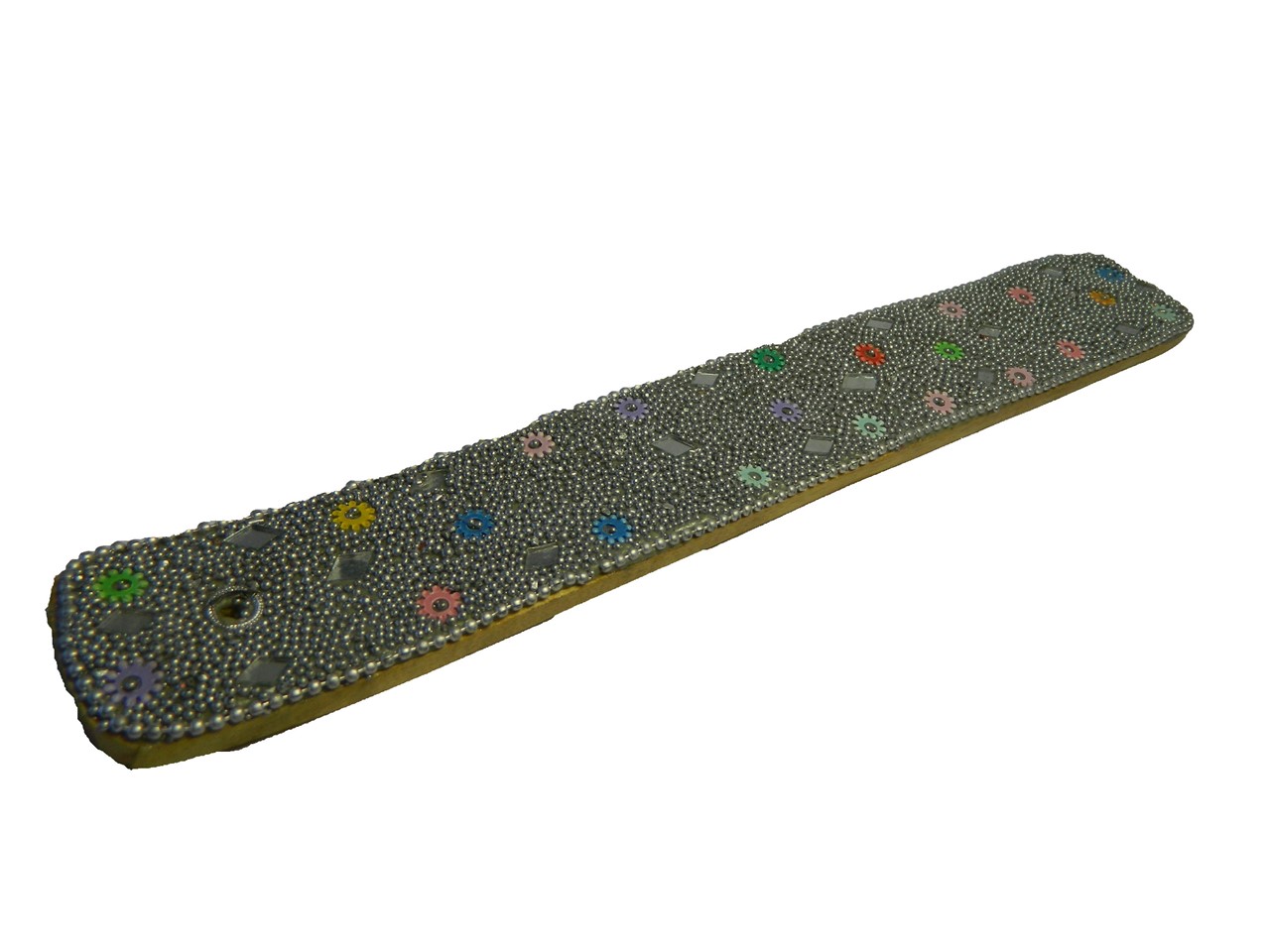 Bild von Räucherstäbchenhalter silber Brettchen mit Spiegeln und Perlen